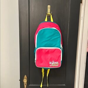Igloo Kids Backpack - Vibrant Pink and Teal